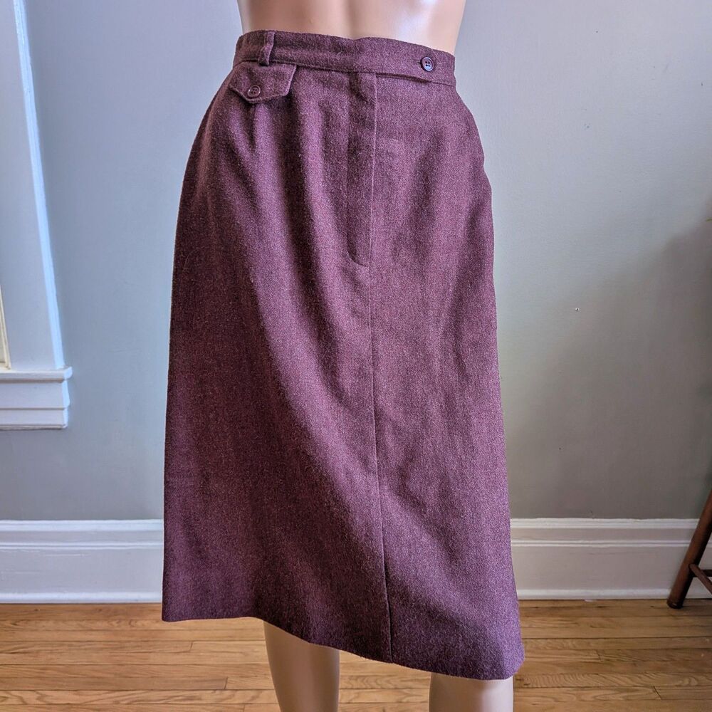 Vintage 80s Brooks Additions Wool Blend Pencil Skirt Librarian Dark Academia 7